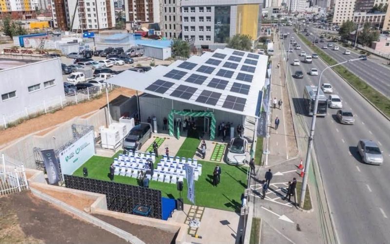 Image for the Tweet beginning: Mongolia's first LEED Gold EV